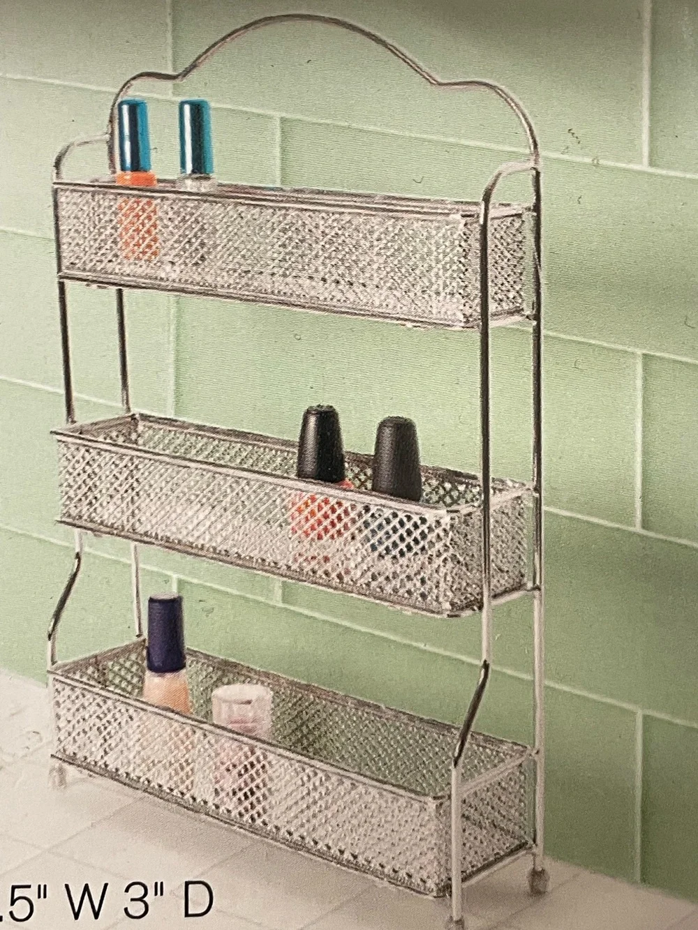 Chrome Finish Nail Polish Organizer Rack - 3 Tier (NWT)